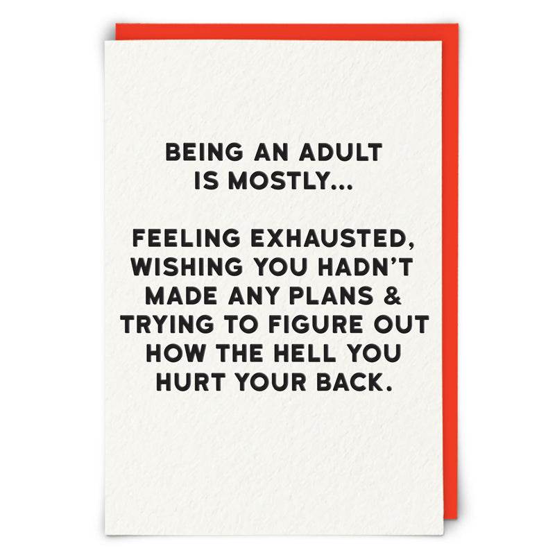 Being An Adult Birthday Card - House of Cards