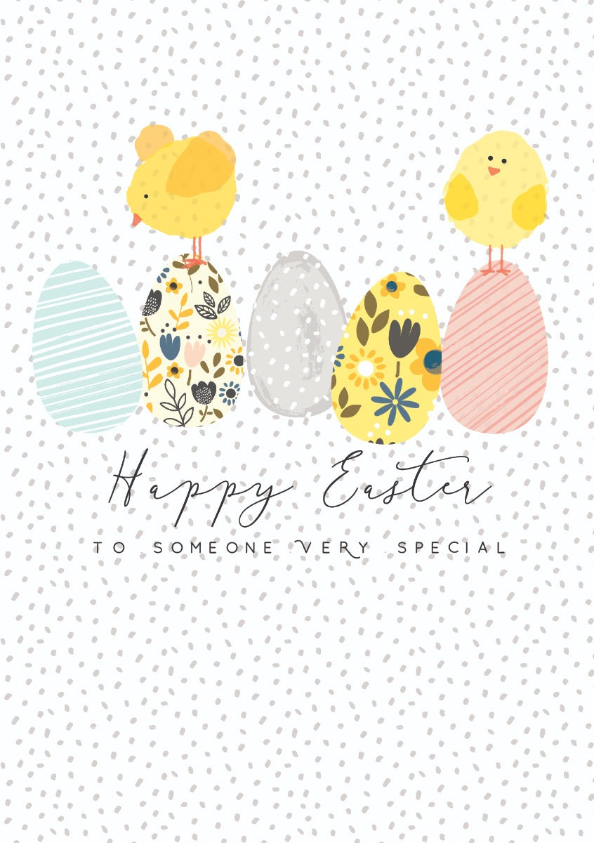 Easter Eggs and Chicks Card