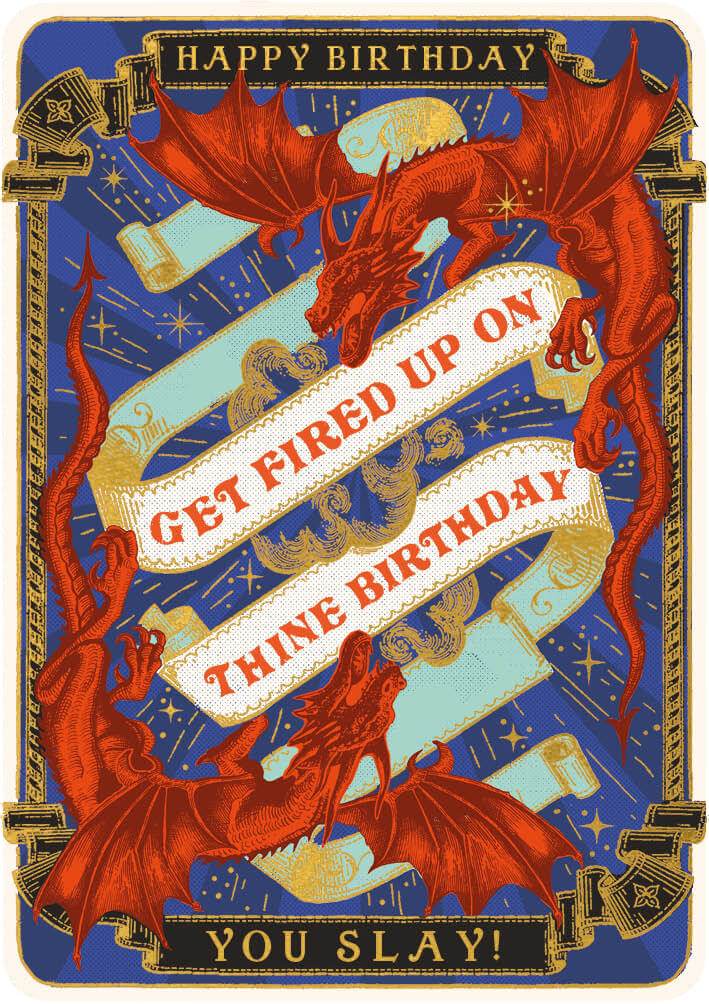 Huzzah Slay Birthday Card - House of Cards