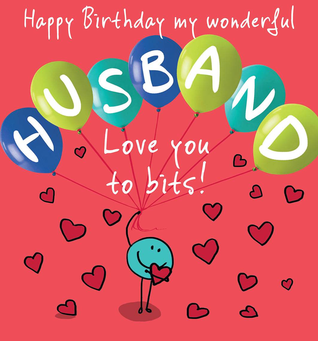 Ballooning Husband Birthday Card - House of Cards