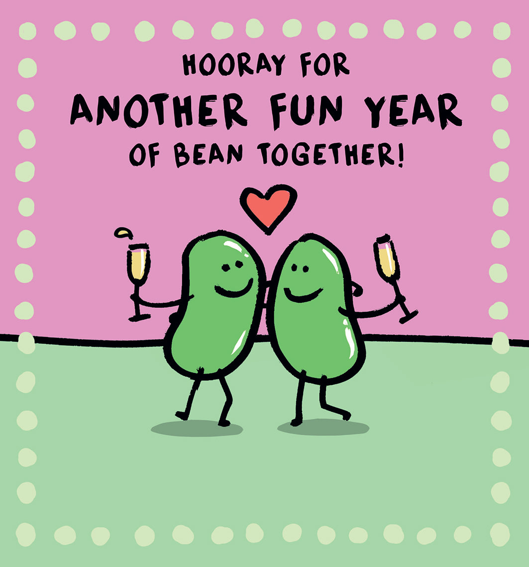 Human Bean Anniversary Greeting Card