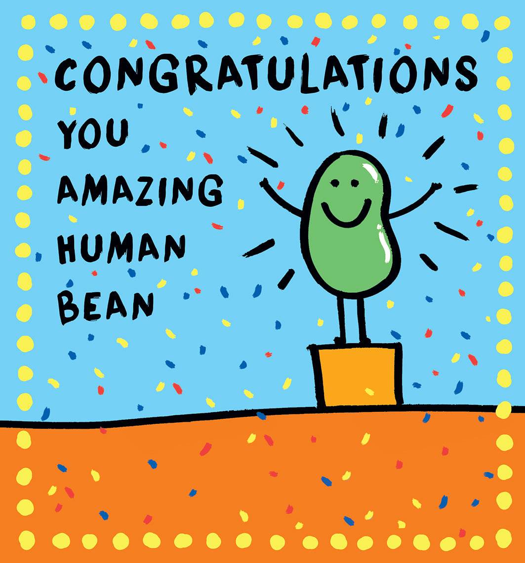 Human Bean Congratulations Greeting Card