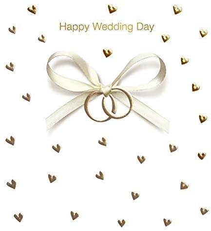 Hearts Happy Wedding Day Greeting Card - House of Cards