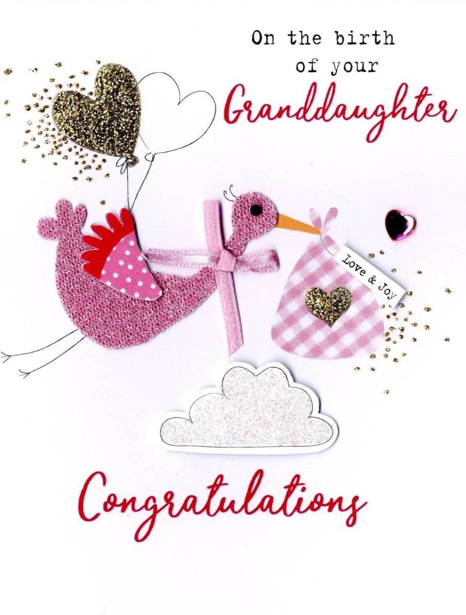 Granddaughter Birth Card - House of Cards