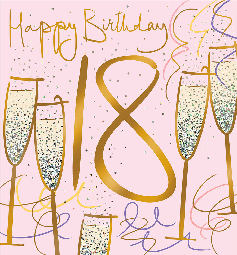 Sparklicious 18th Birthday Card