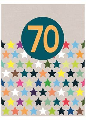 Jamboree Stars 70th Birthday Card - House of Cards