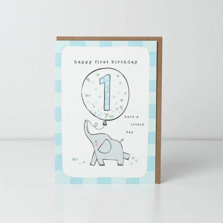 1st Boy Birthday Card - House of Cards