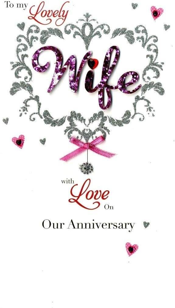Lovely Wife Anniversary Card - House of Cards