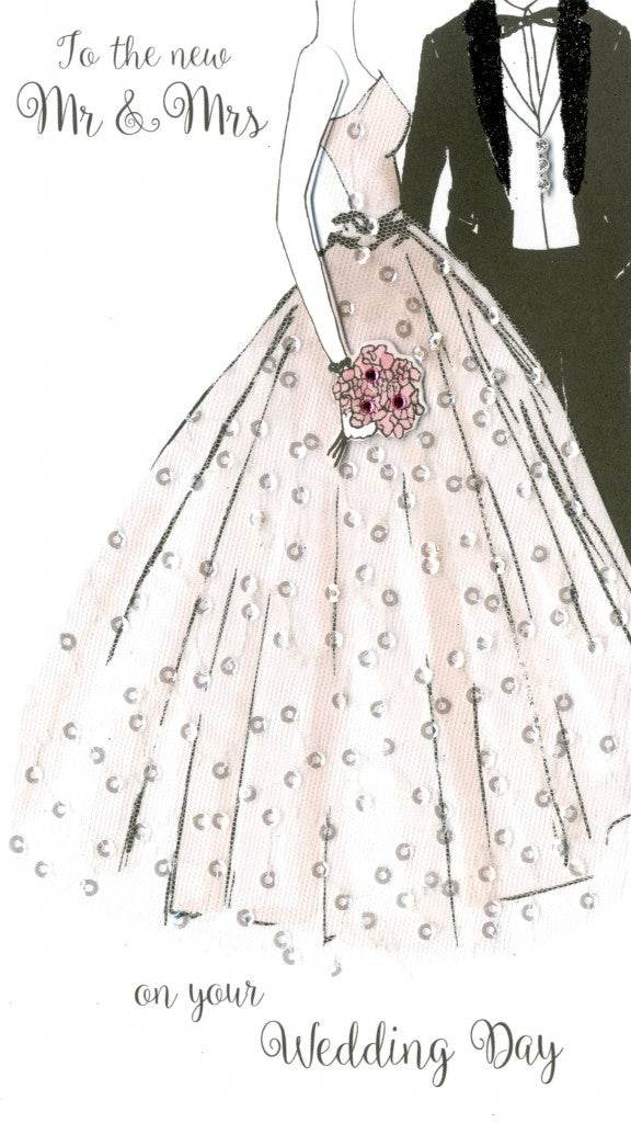 Mr and Mrs Wedding Greeting Card - House of Cards