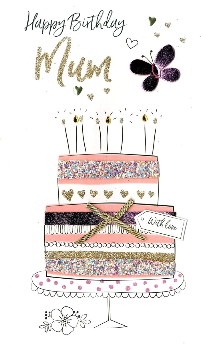 Mum Pink Cake Birthday Card