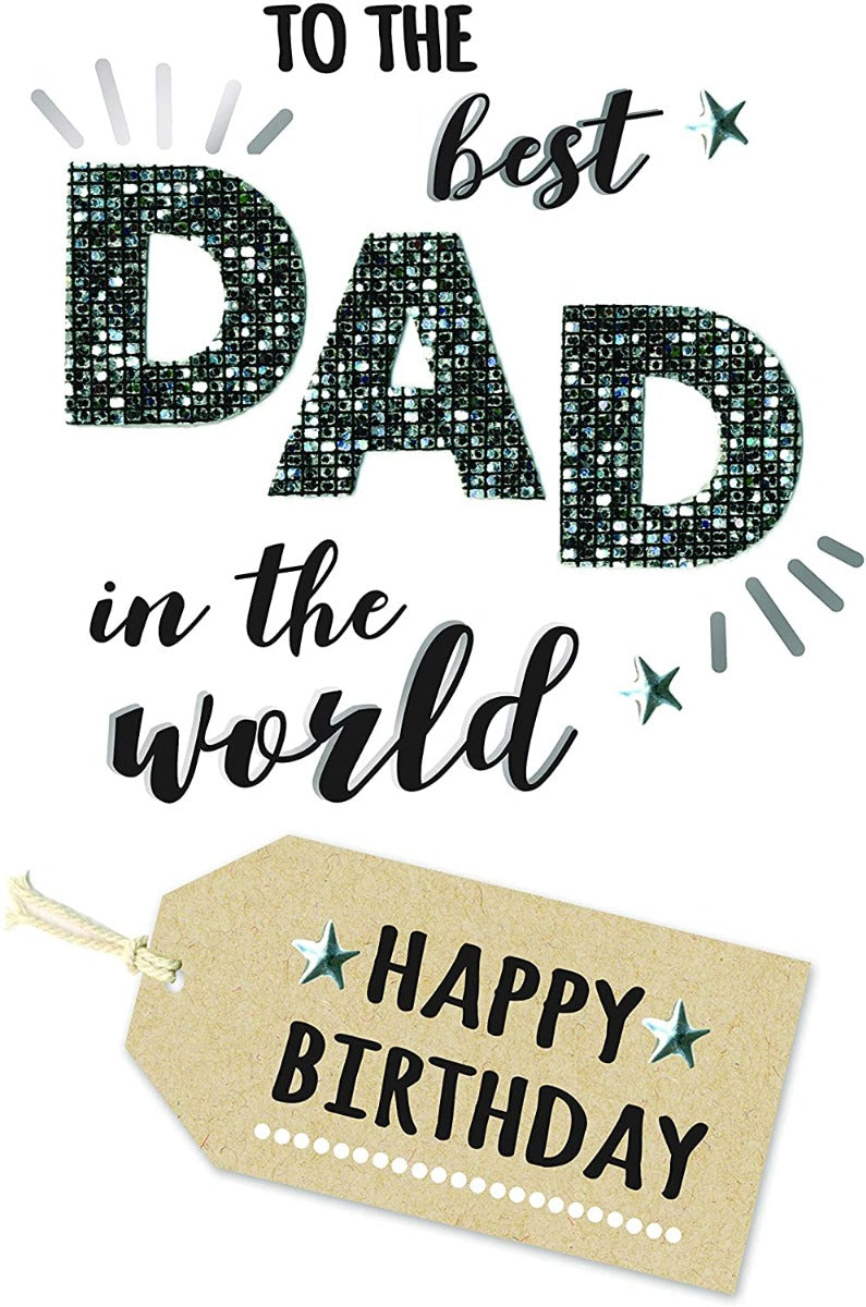 Champagne Best Dad Birthday Card