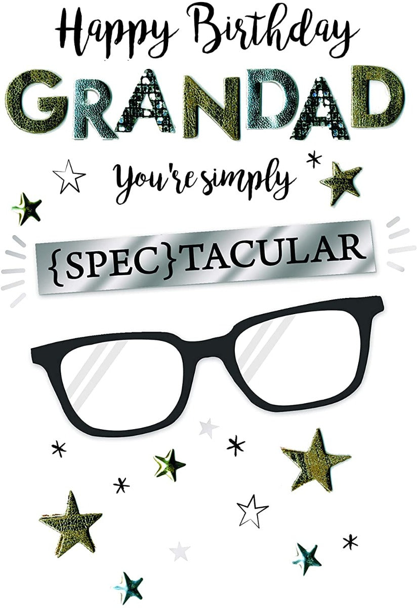 Champagne Spectacular Grandad Birthday Card