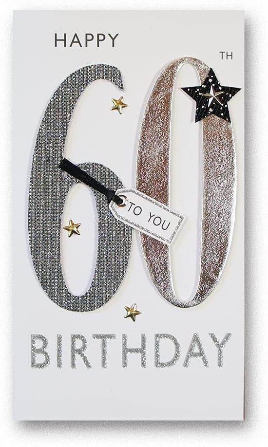 Champagne Stars 60th Birthday Card - House of Cards