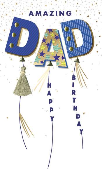 Champagne Amazing Dad Birthday Card - House of Cards