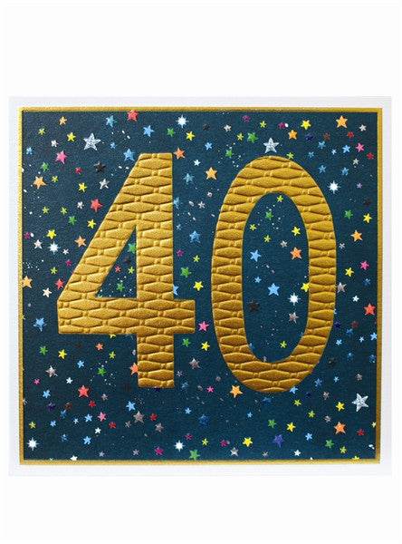 Jamboree Happy 40th Birthday Card - House of Cards