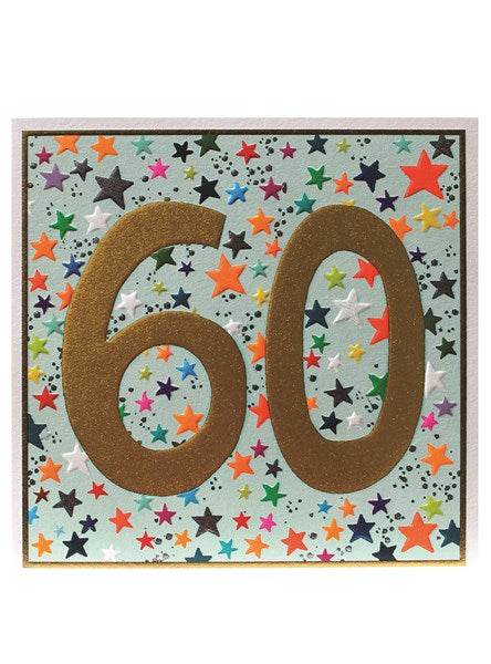 Jamboree Stars 60th Birthday Card - House of Cards