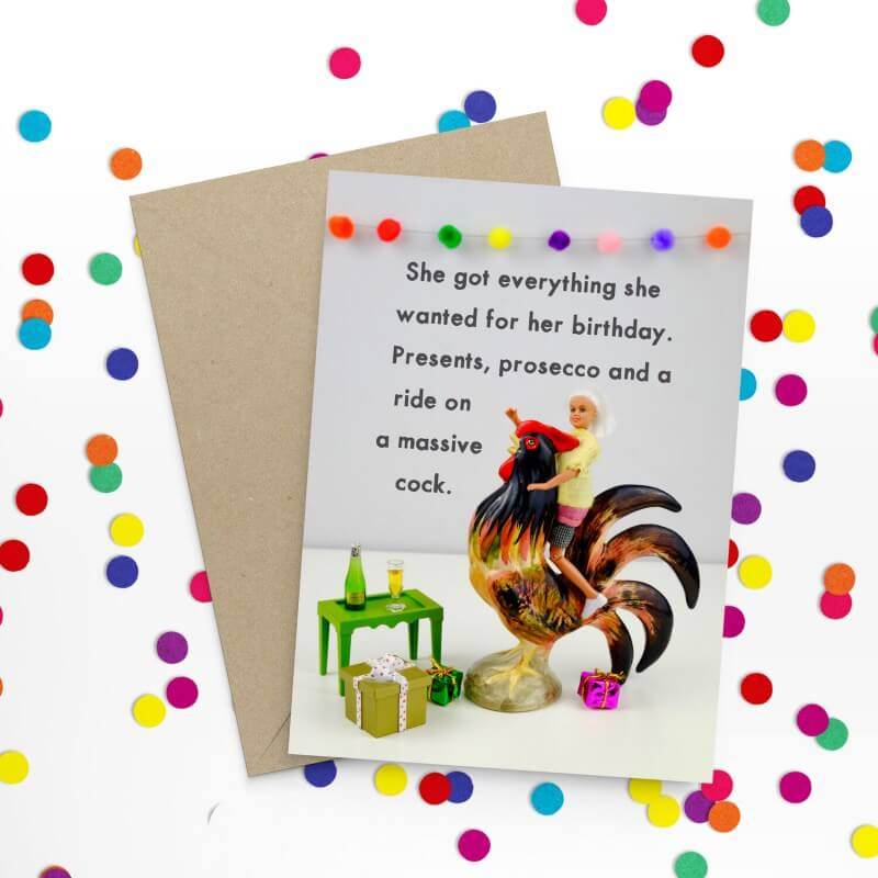 Cock Birthday Card - House of Cards