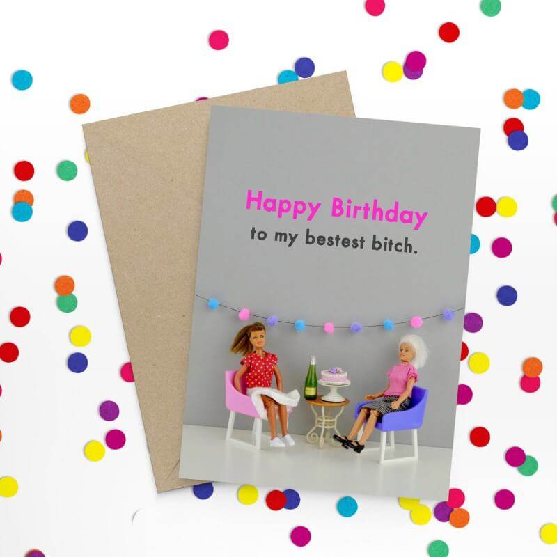 Bestest Bitch Birthday Card - House of Cards