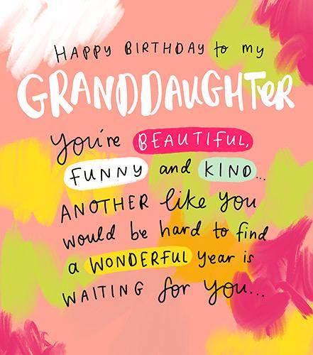 Granddaughter Funny and Kind Birthday Card - House of Cards