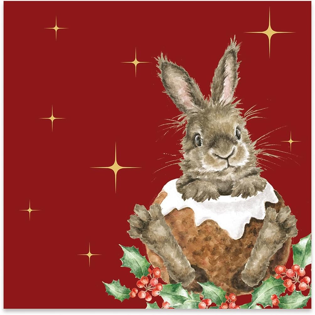 Christmas Pudding Luncheon Napkins