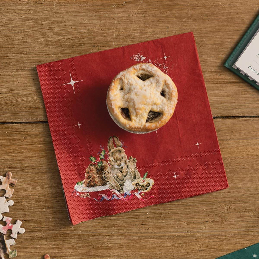 Christmas Pudding Luncheon Napkins - House of Cards