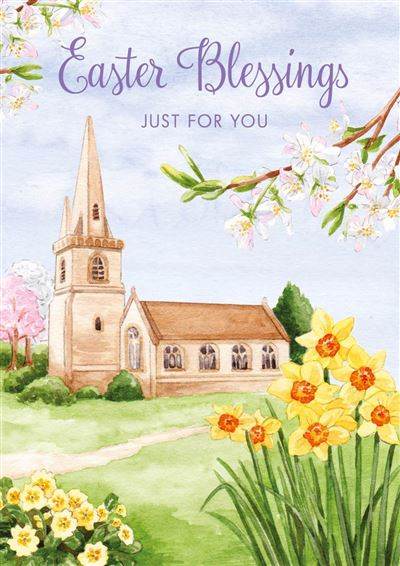 Daffodils by Church Easter Card - House of Cards