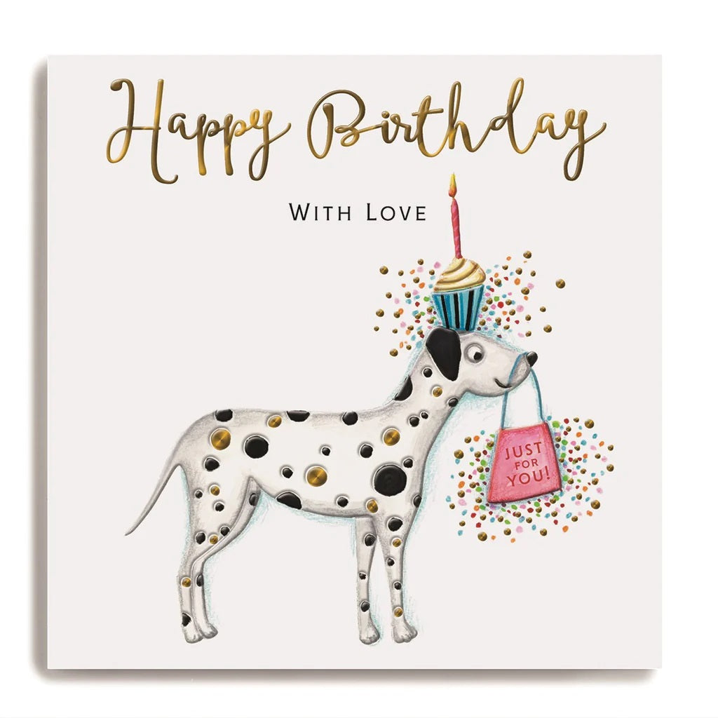 Dalmatian With Love Birthday Card