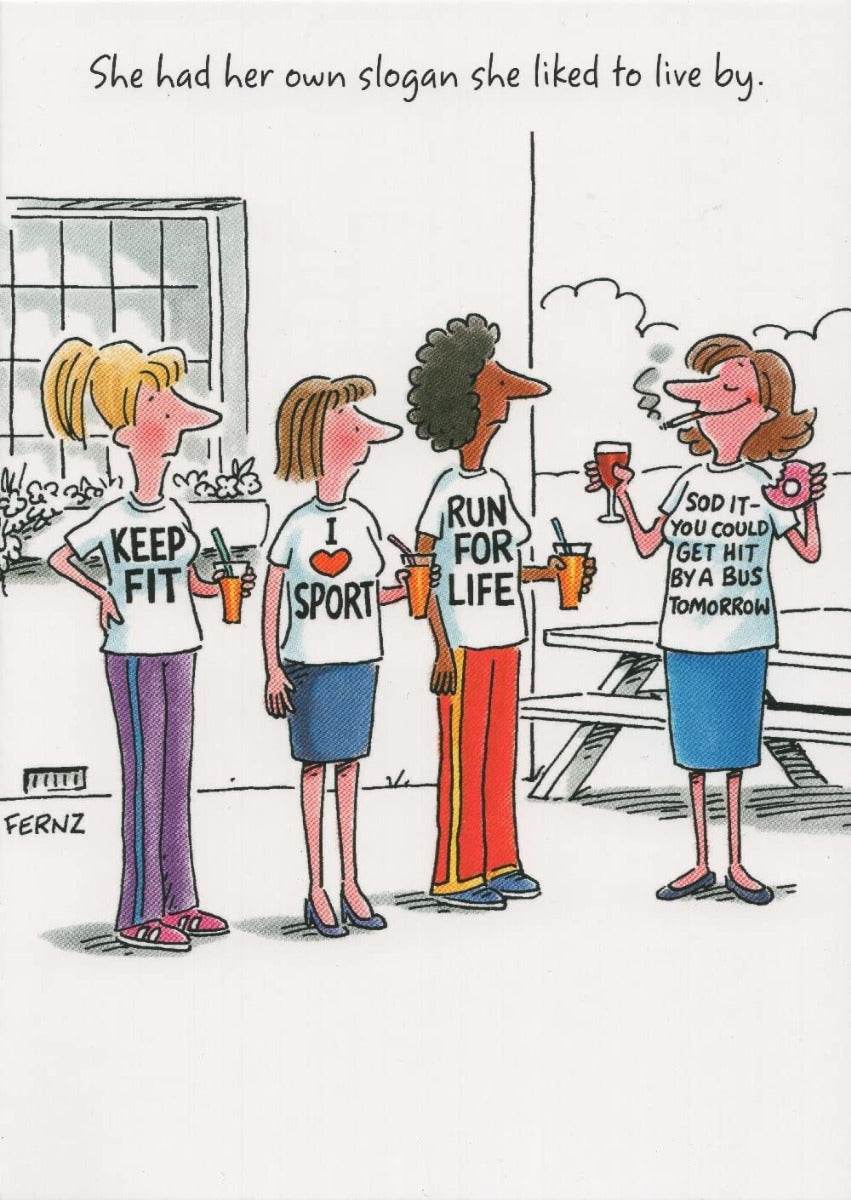 Fitness Slogan Birthday Card - House of Cards