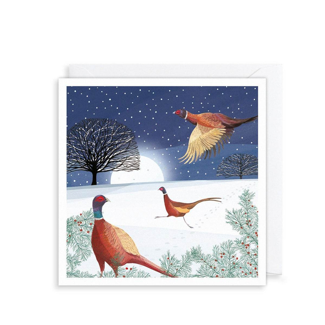 8 Luxury Pheasant Boxed Christmas Cards - House of Cards
