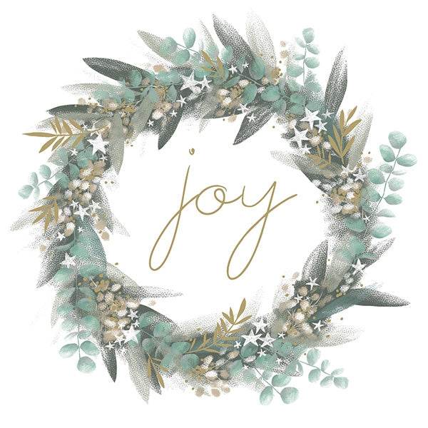 Joy Wreath Luxury Boxed Christmas Cards - House of Cards