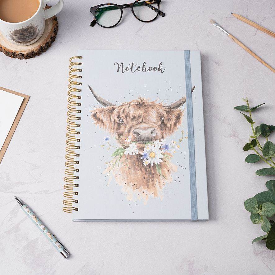 Daisy Coo Highland Cow A4 Notebook - House of Cards