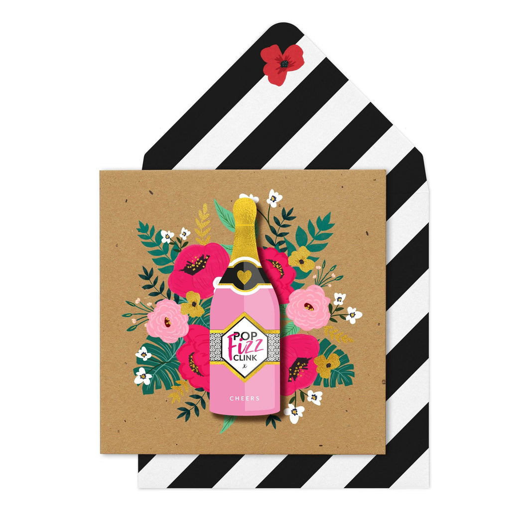 Pink Bottle Card - House of Cards
