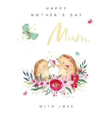 Hedgehogs Happy Mothers Day Card - House of Cards