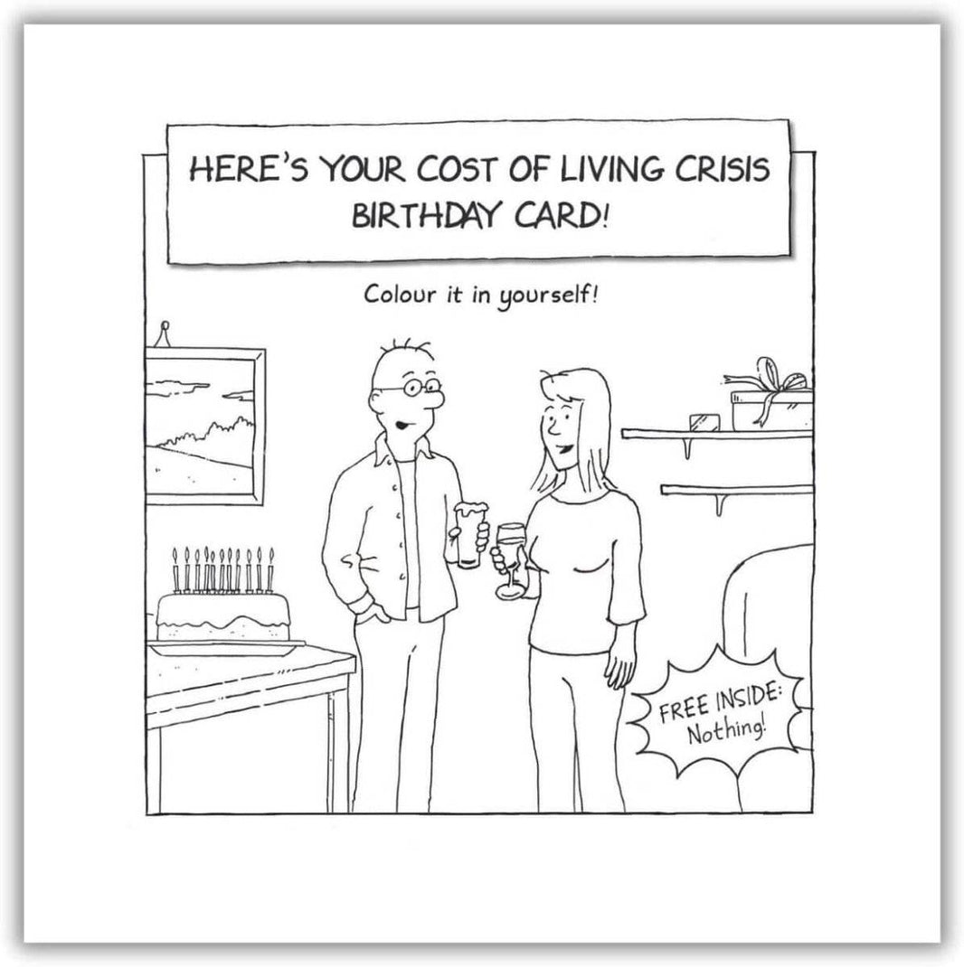 Colour In Birthday Card - House of Cards