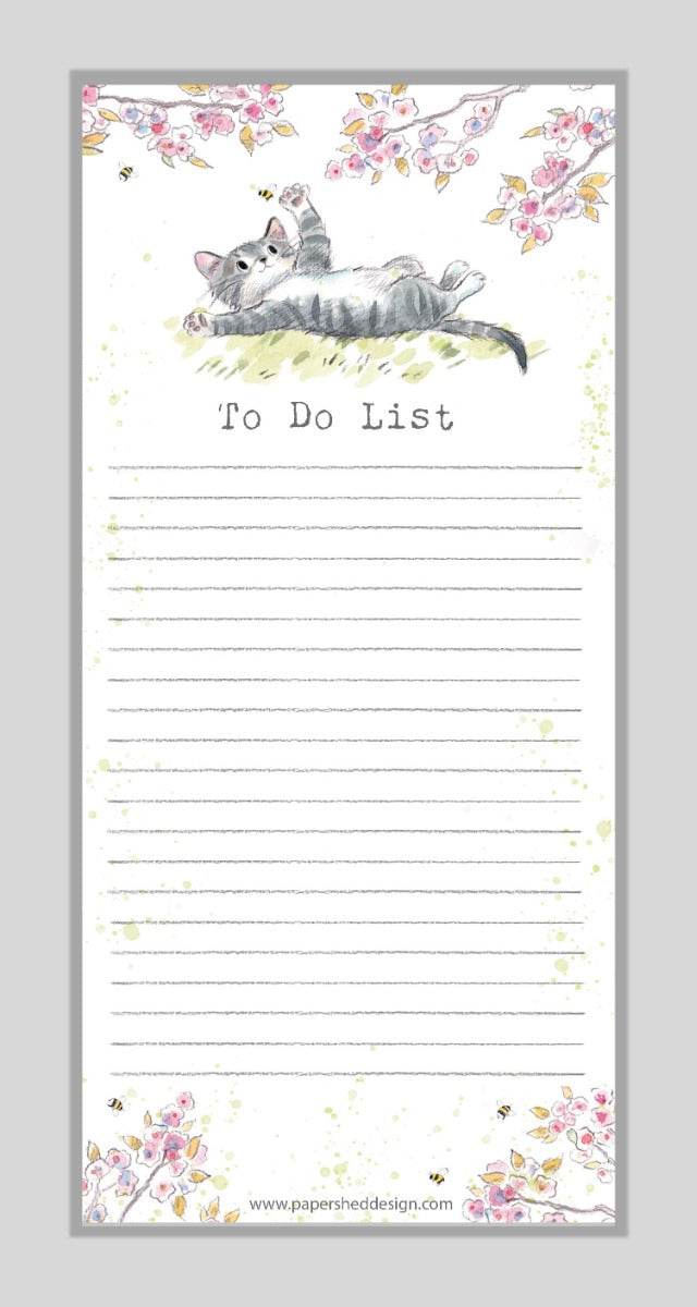 Note Pad Cat Playing - House of Cards