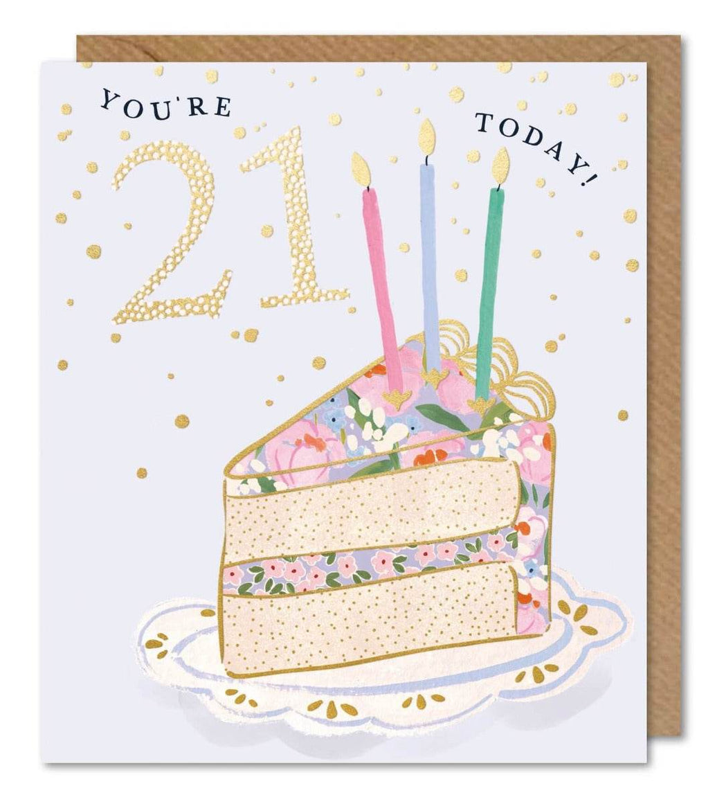 21st Pastel Birthday Card - House of Cards