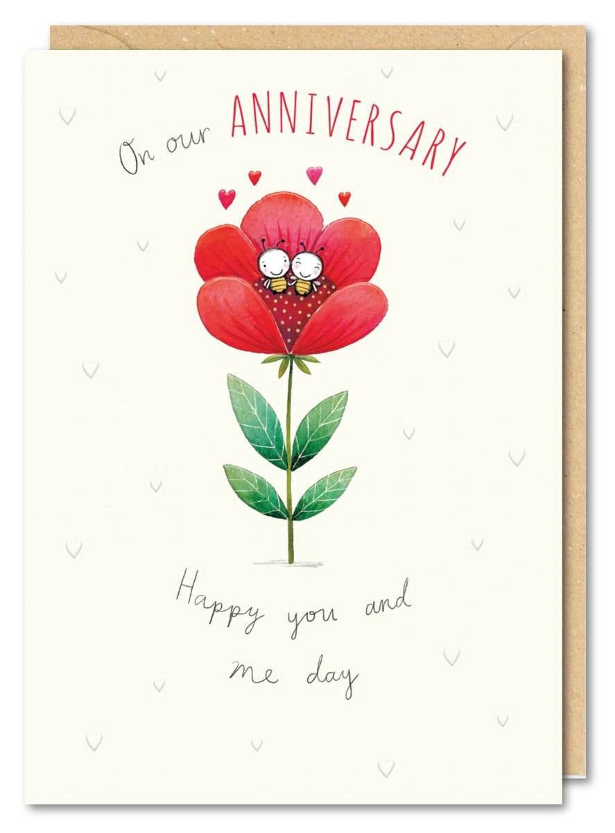 Our Anniversary Flower Card - House of Cards