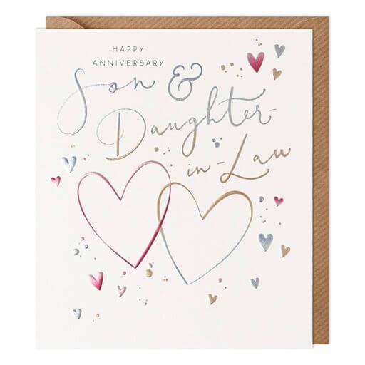 Son and Daughter-in-Law Happy Anniversary Card - House of Cards