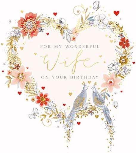 Wonderful Wife Birthday Card - House of Cards