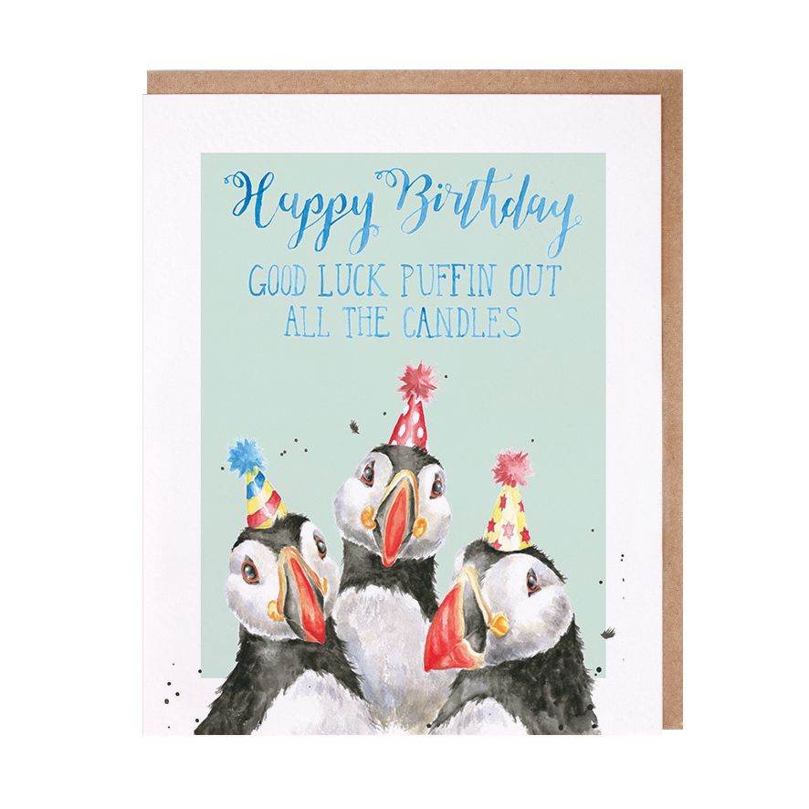Puffin Out Candles Birthday Card - House of Cards