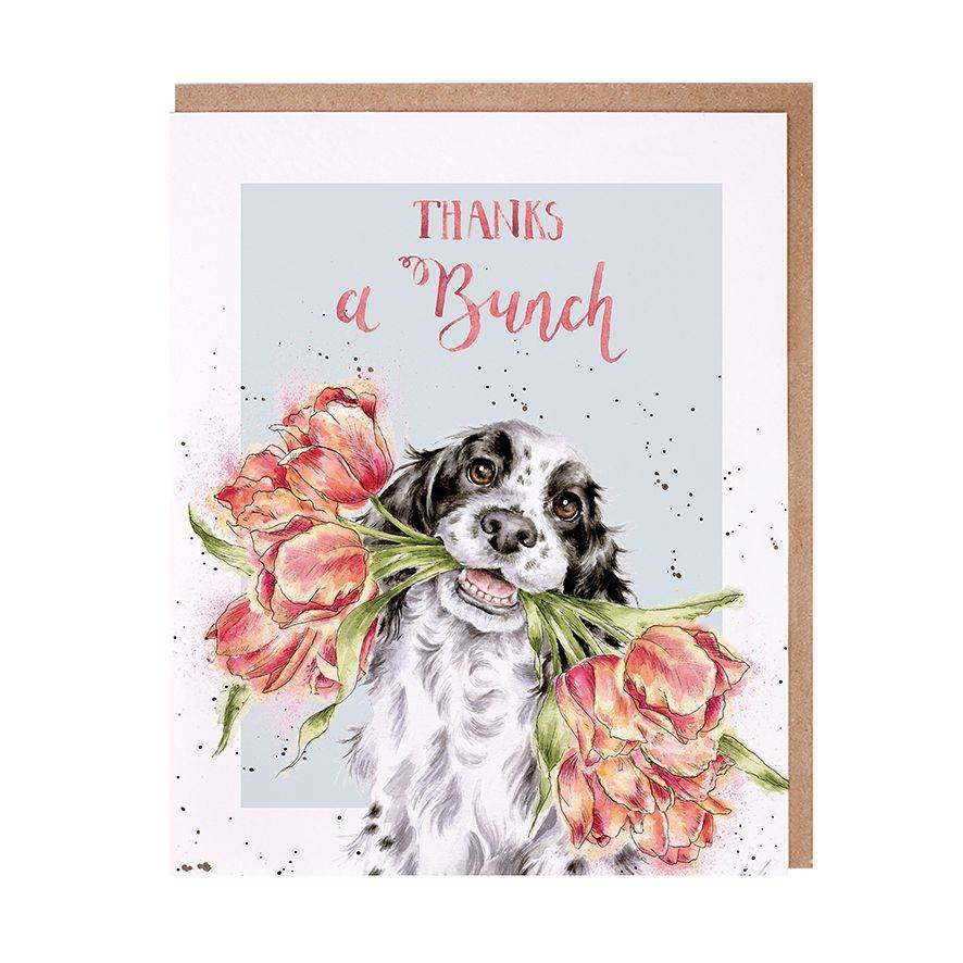 Spaniel Dog Thank You Card - House of Cards
