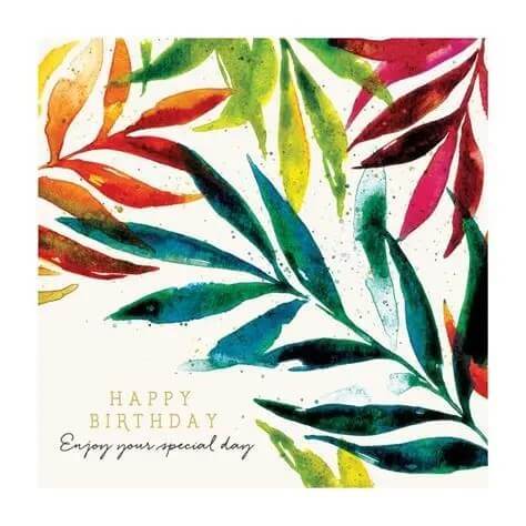 Leaves Birthday Card - House of Cards