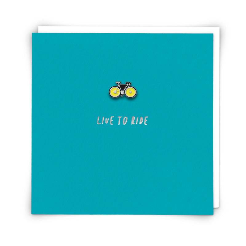 Pinata Enamel Bicycle Pin Birthday Card - House of Cards