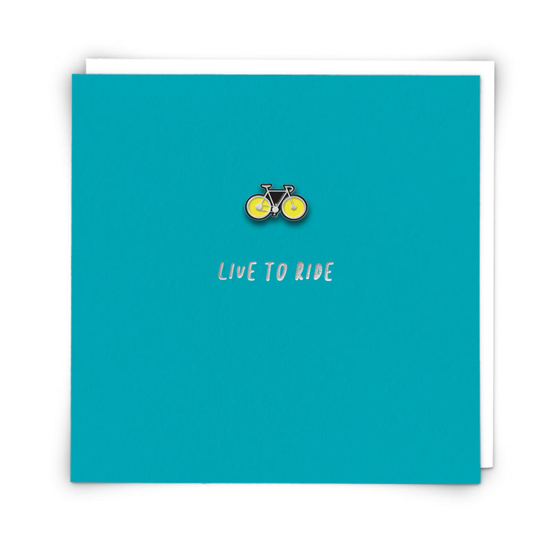 Pinata Enamel Bicycle Pin Birthday Card