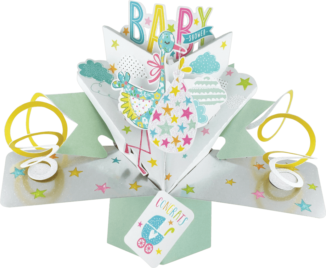 Pop Up Baby Shower Card - House of Cards