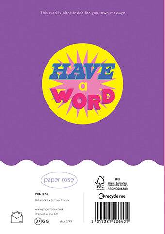 HAW Big One Birthday Card - House of Cards