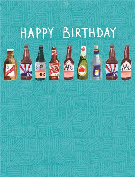 Beers Happy Birthday Card - House of Cards