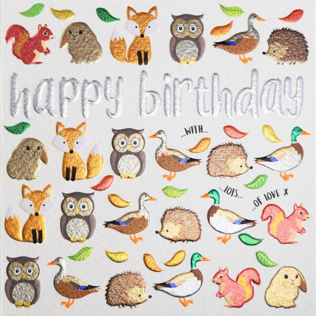Animals Woodland Birthday Card - House of Cards