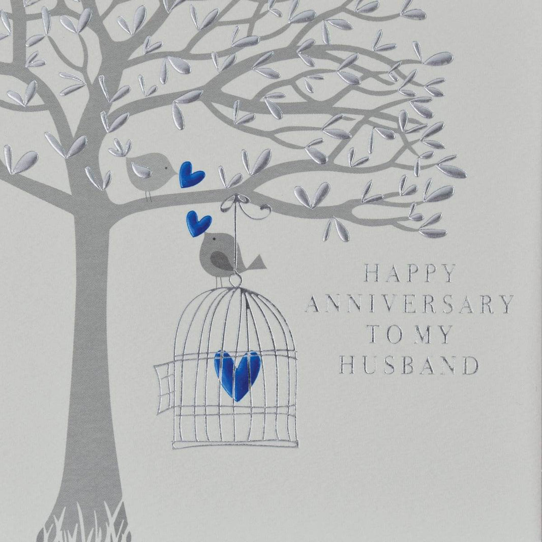 Love Birds Husband Anniversary Card - House of Cards