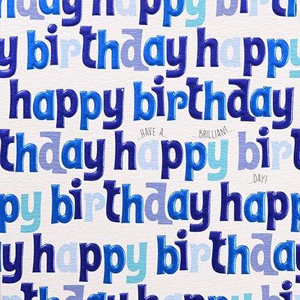 Blue Letters Birthday Card - House of Cards
